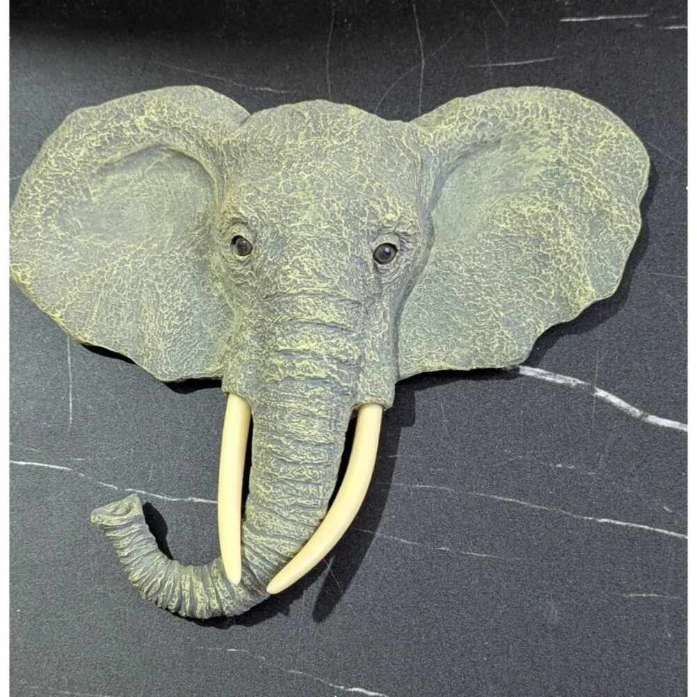 Home Interiors‎ Resin 2003 Elephant Head Wall Sculpture Decor Plaque